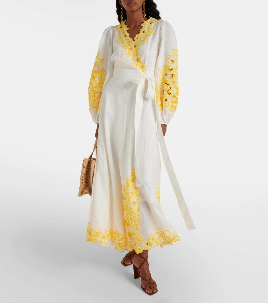 zimmermann gold wrap dress A Line Halter Neck White Long Prom Dress, Halter Neck White Formal Gra –  abcprom