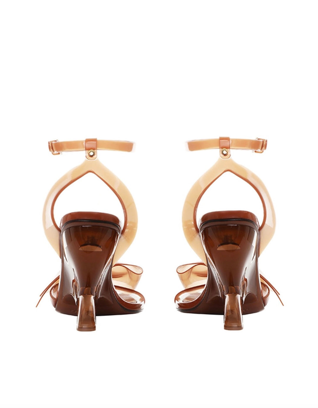 ZIMMERMAN JELLY BOW 85 WEDGE HEELS SANDALS