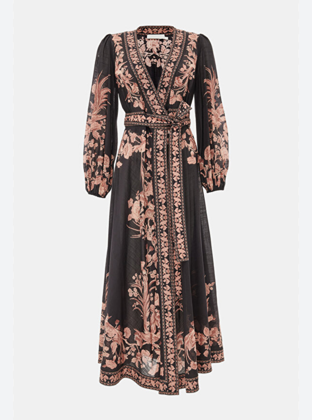ZIMMERMANN WAVERLY WRAP MIDI DRESS