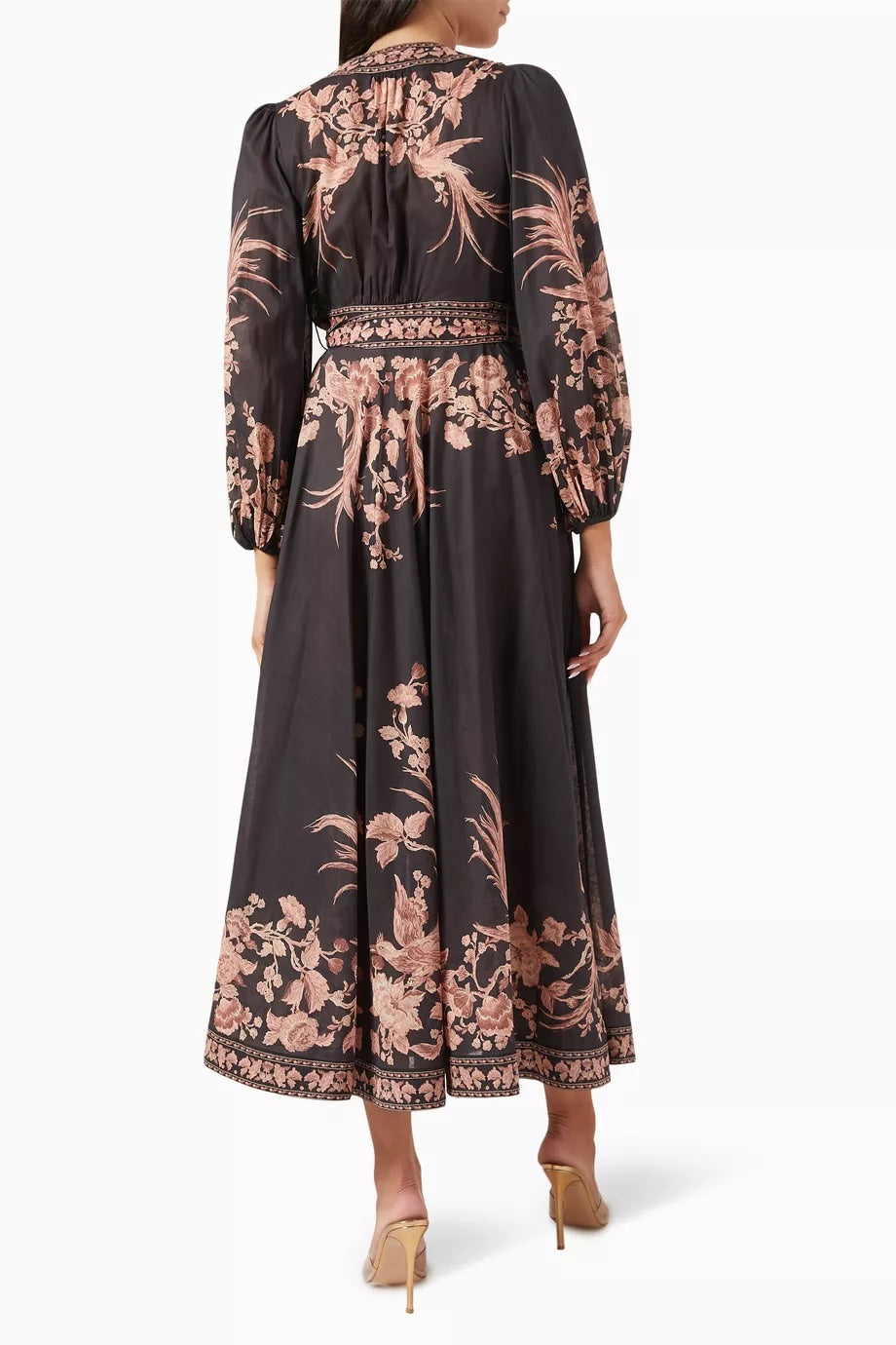 ZIMMERMANN WAVERLY WRAP MIDI DRESS