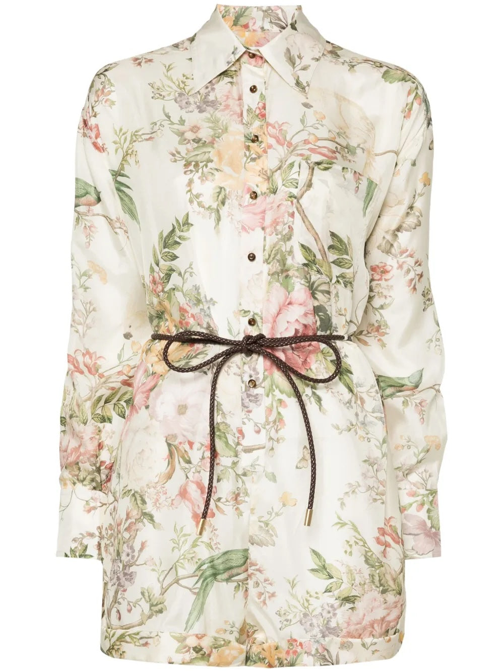 ZIMMERMANN WAVERLY SILK PRINTED ROMPER