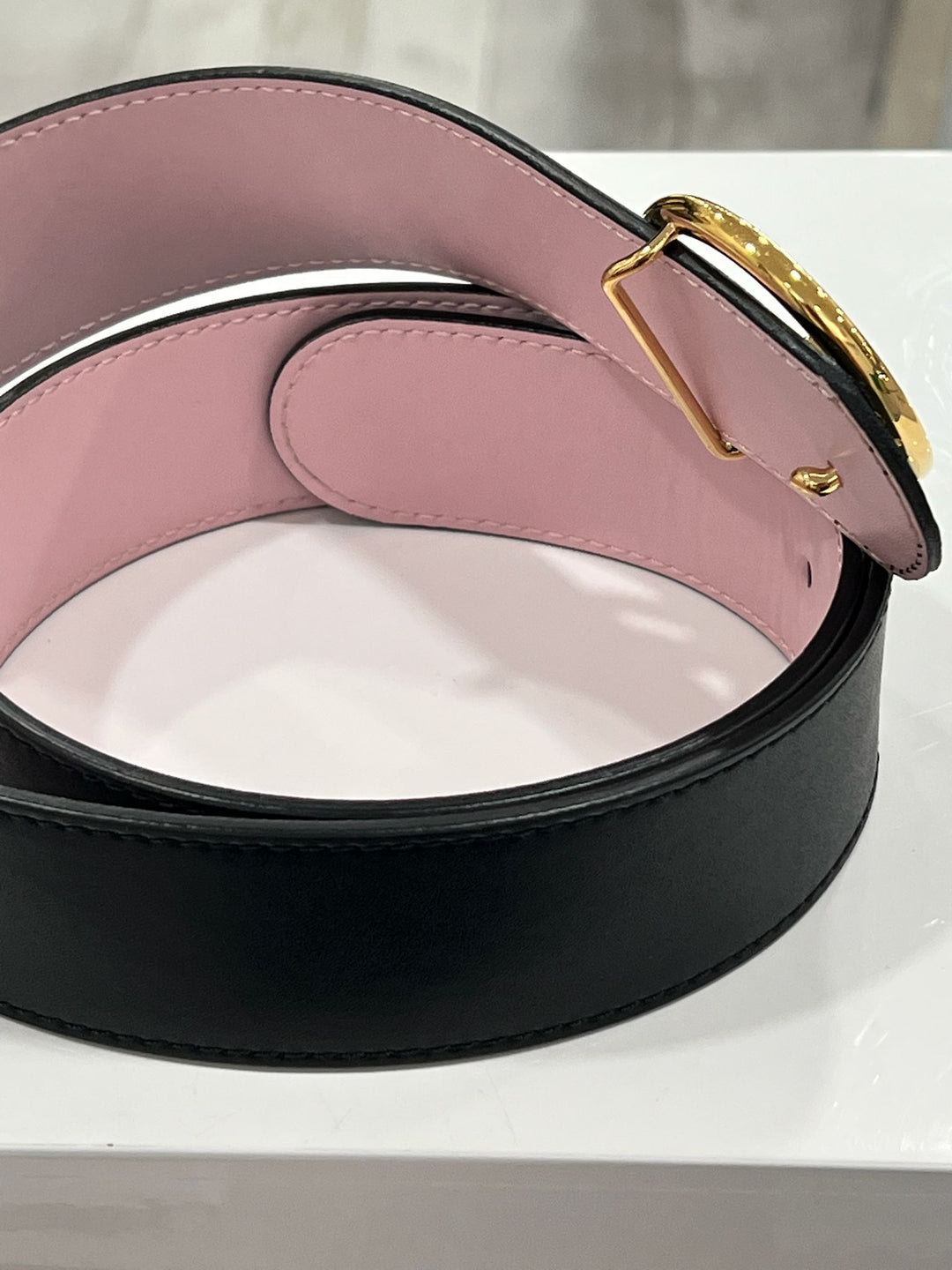 FENDI VITELLO LIBERTY F BI-COLOR REVERSIBLE BELT