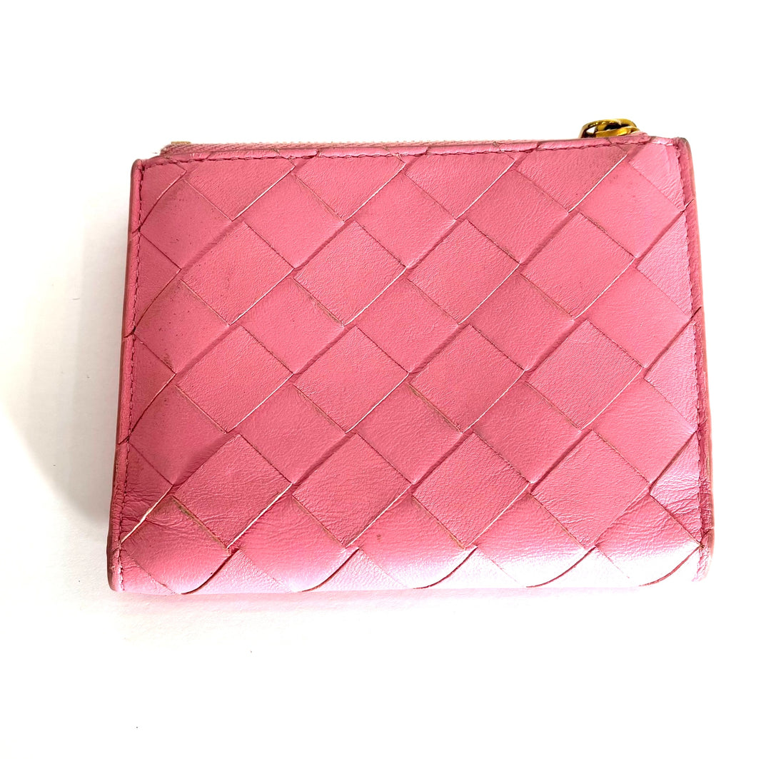 BOTTEGA VENETA INTRECCIATO LAMBSKIN LEATHER BI-FOLD WALLET
