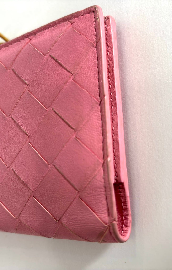 BOTTEGA VENETA INTRECCIATO LAMBSKIN LEATHER BI-FOLD WALLET