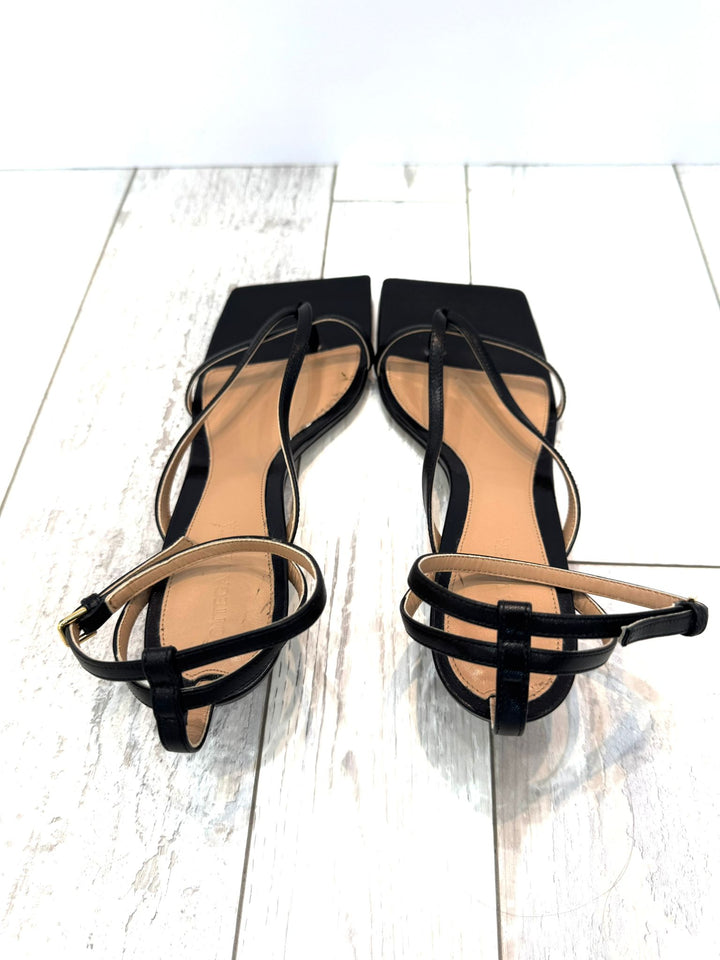 BOTTEGA VENETA MID HEEL STRETCH STRAP SANDAL