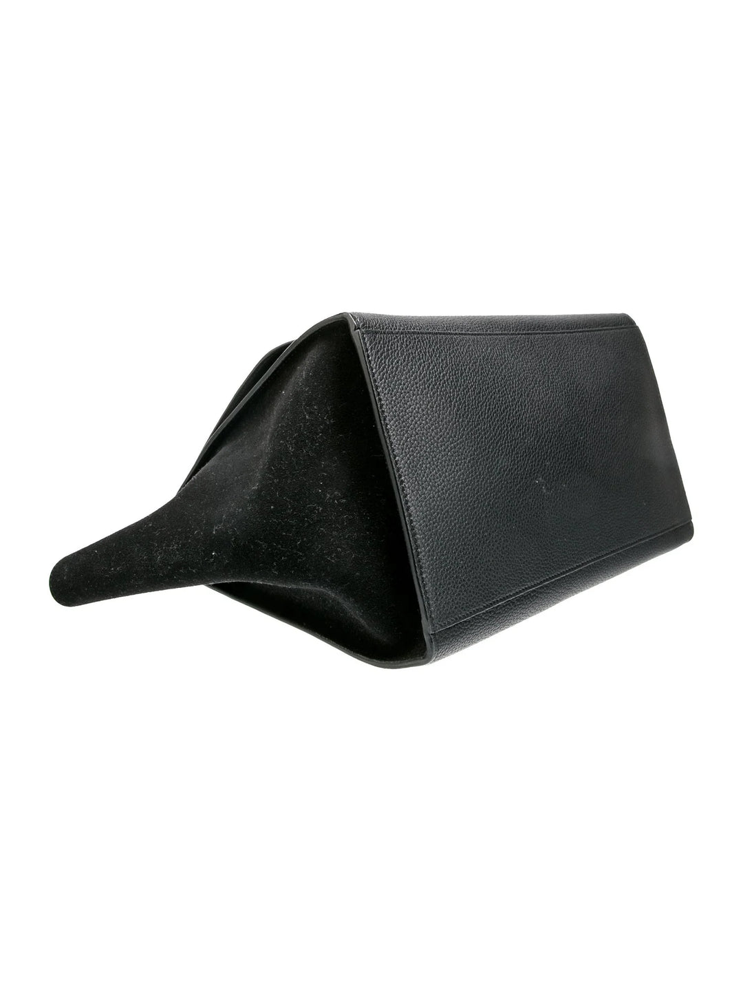 CÉLINE DRUMMED CALFSKIN &amp; SUEDE MEDIUM TRAPEZE SHOULDER BAG