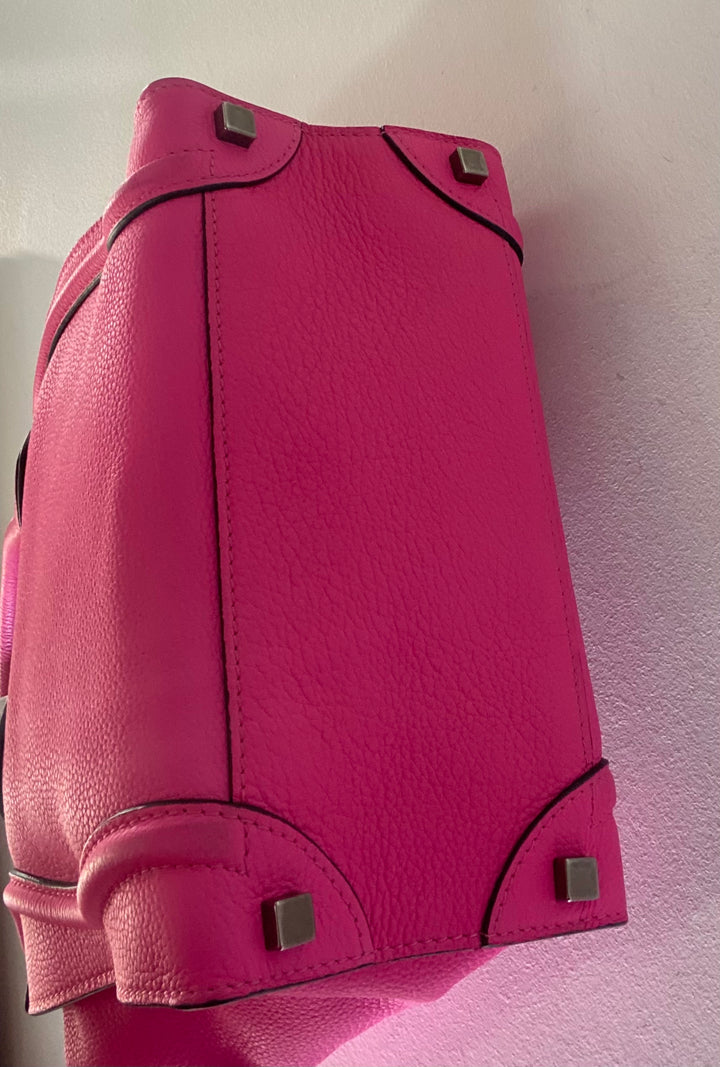 CÉLINE DRUMMED LEATHER MICRO PHANTOM TOTE BAG