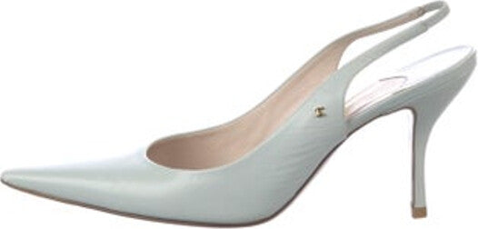 CHANEL VINTAGE LAMBSKIN LEATHER SLINGBACK PUMPS
