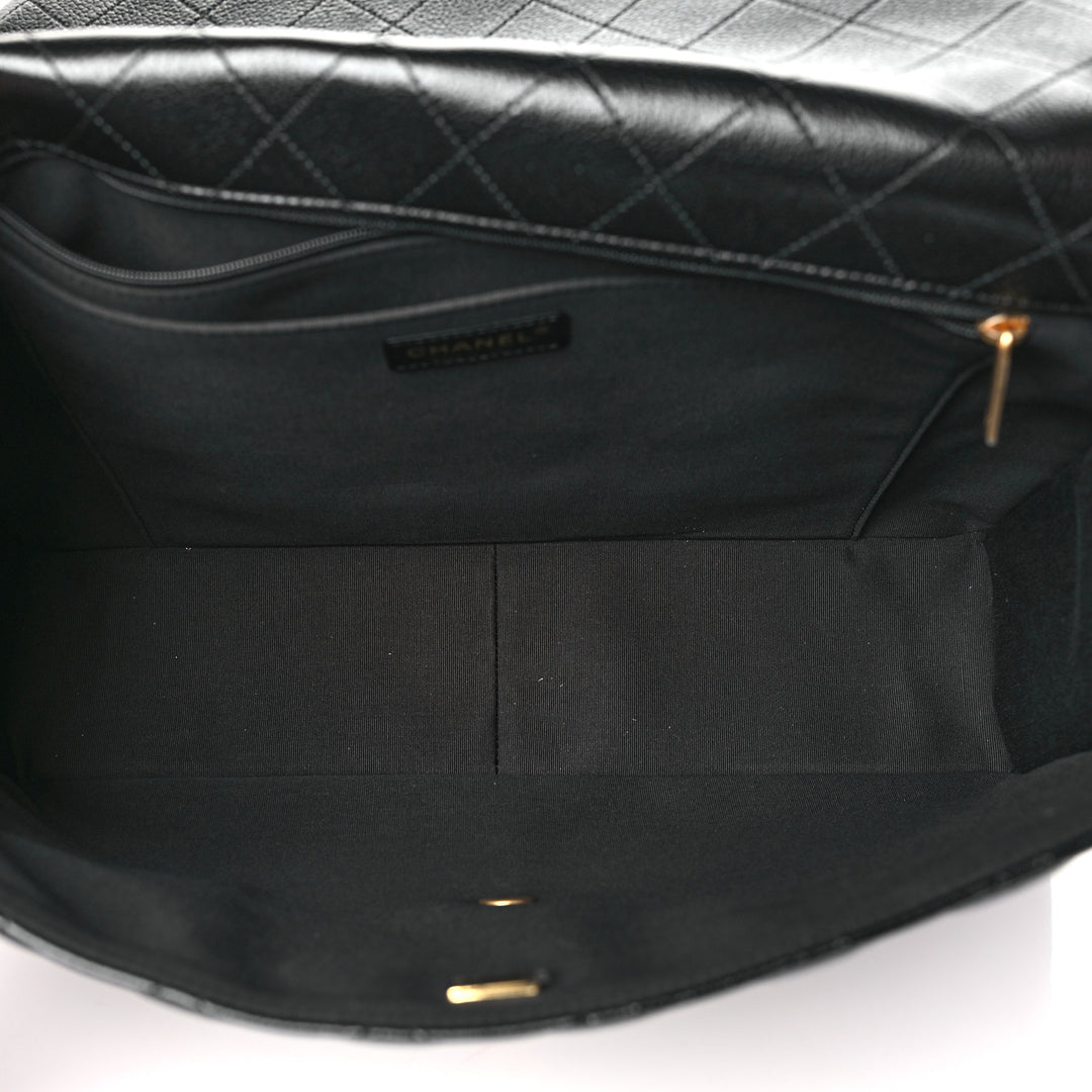 CHANEL QUILTED CALFSKIN LEATHER TRAVEL BAG