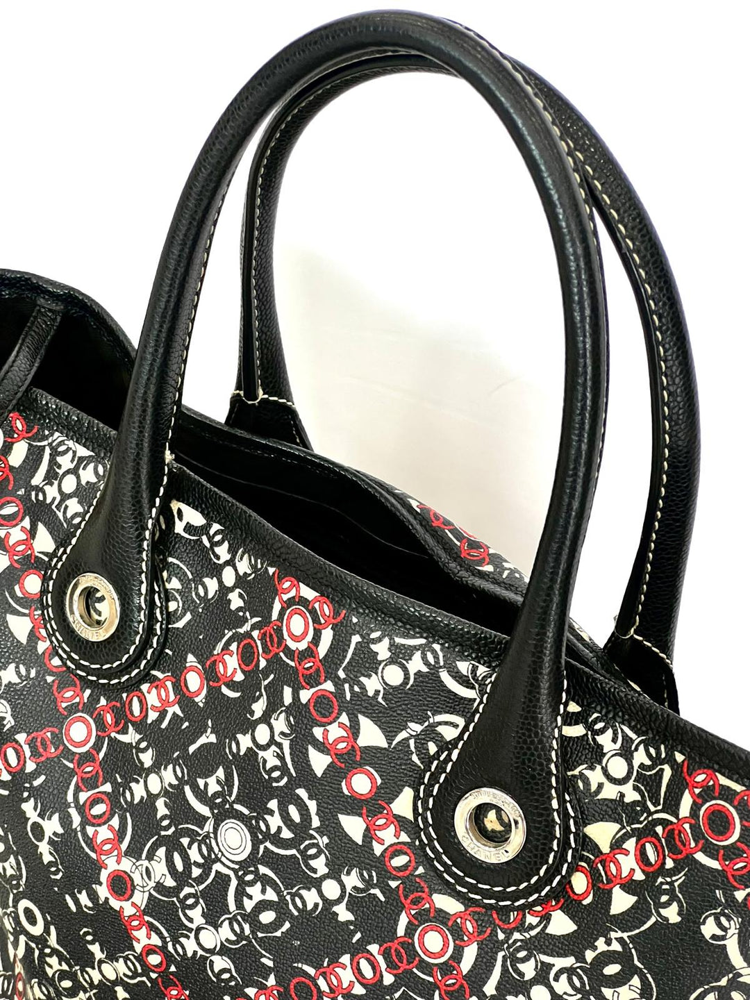 CHANEL COATED CANVAS COCO SMALL TOTE BAG