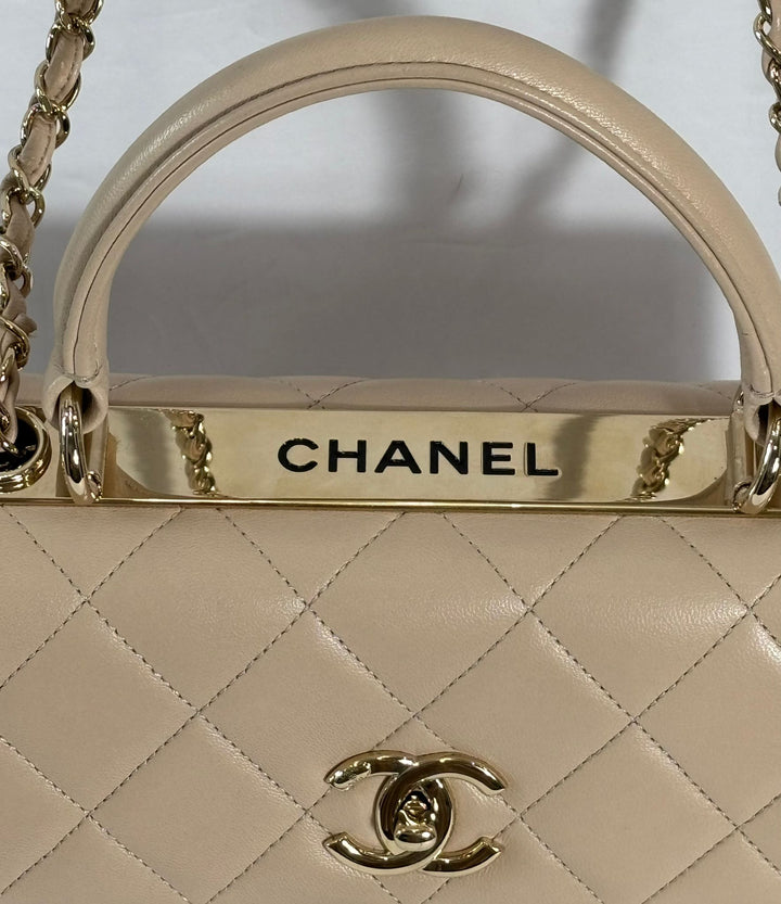 CHANEL QUILTED LEATHER SMALL CC FLAP BAG