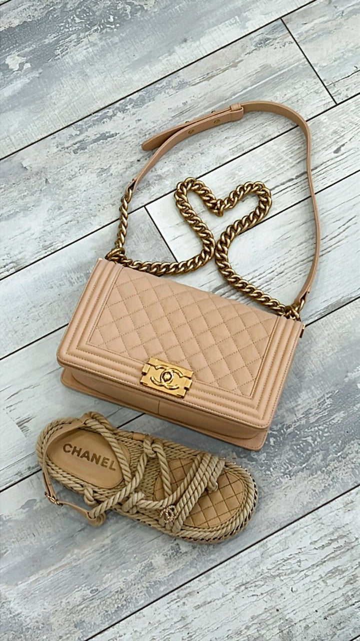 CHANEL MEDIUM CAVIAR LEATHER BOY BAG