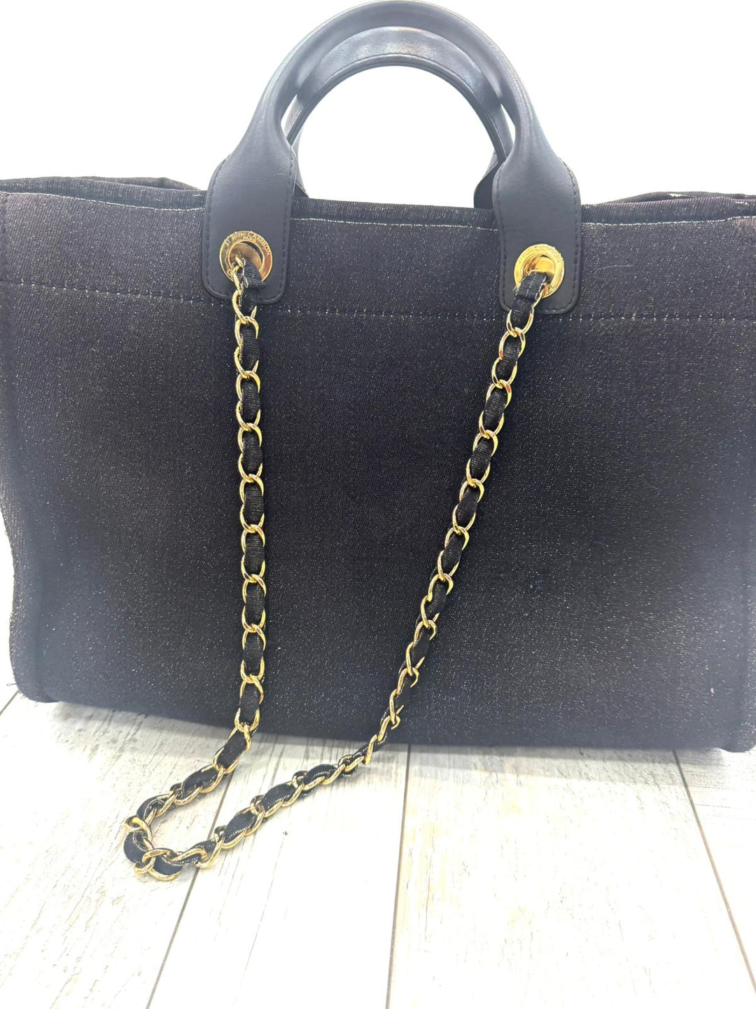 CHANEL LUREX CANVAS MEDIUM DEAUVILLE TOTE
