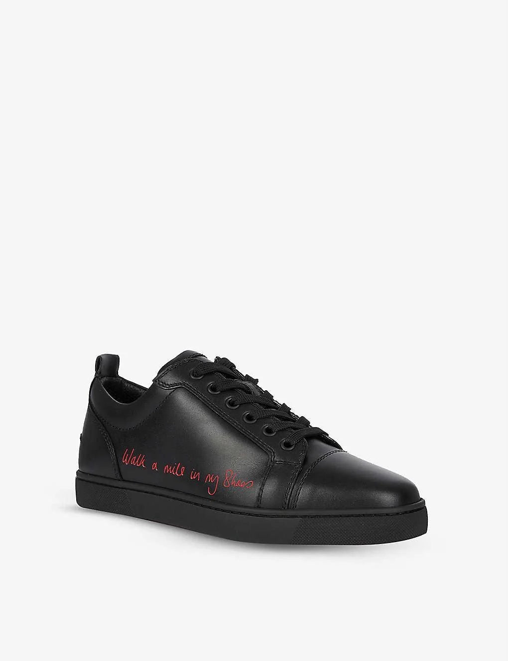 CHRISTIAN LOUBOUTIN LOUIS JUNIOR LOW "WALK A MILE IN MY SHOES" SNEAKERS