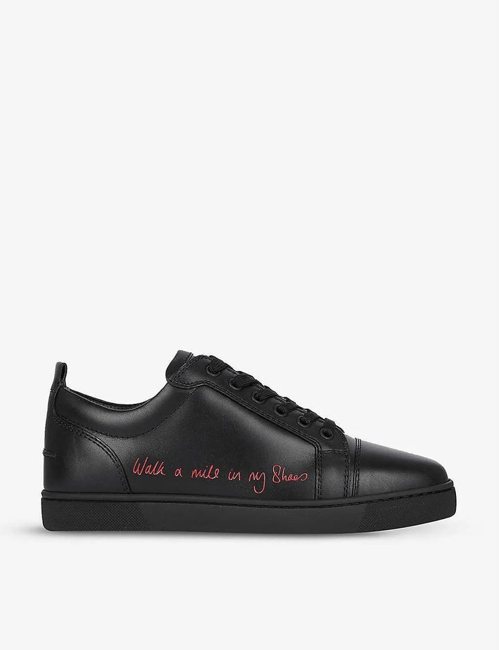 CHRISTIAN LOUBOUTIN LOUIS JUNIOR LOW "WALK A MILE IN MY SHOES" SNEAKERS