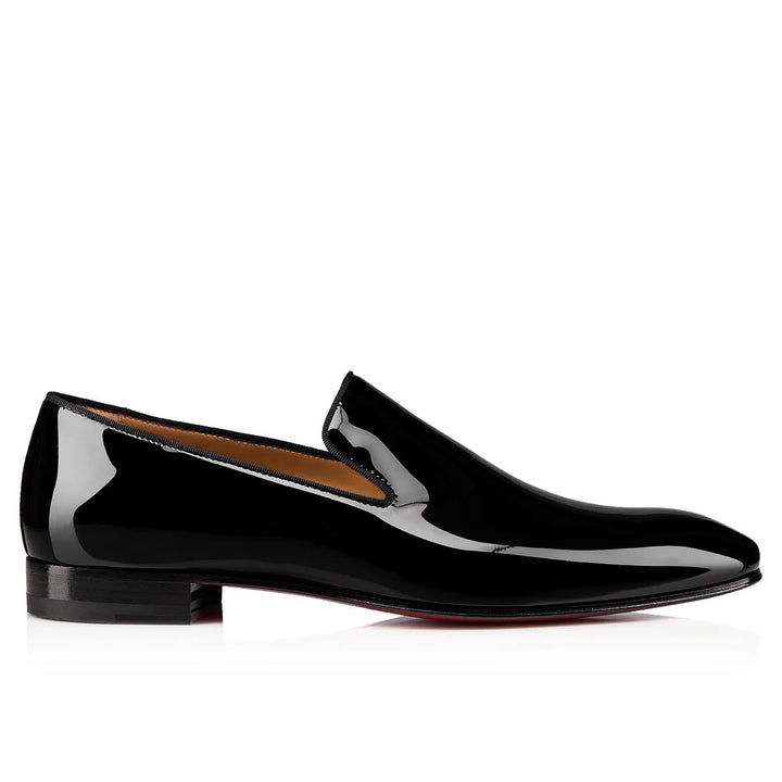 CHRISTIAN LOUBOUTIN SHINY PATENT DANDELION LOAFERS