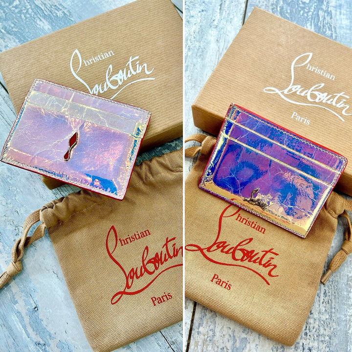 CHRISTIAN LOUBOUTIN LEATHER PRINTED CARD HOLDER