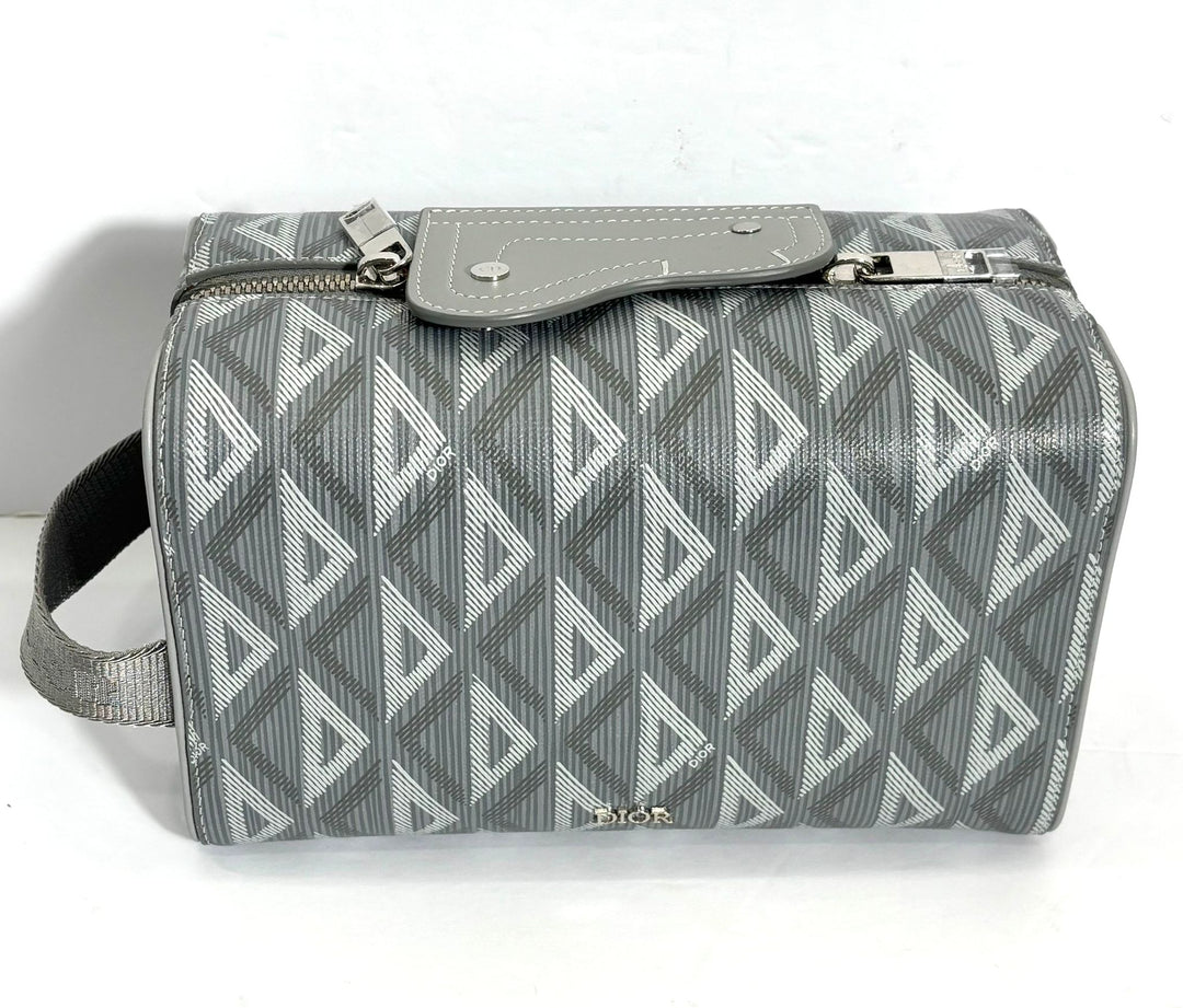 DIOR COATED CANVAS CD DIAMOND LINGOT TOLIETRY POUCH