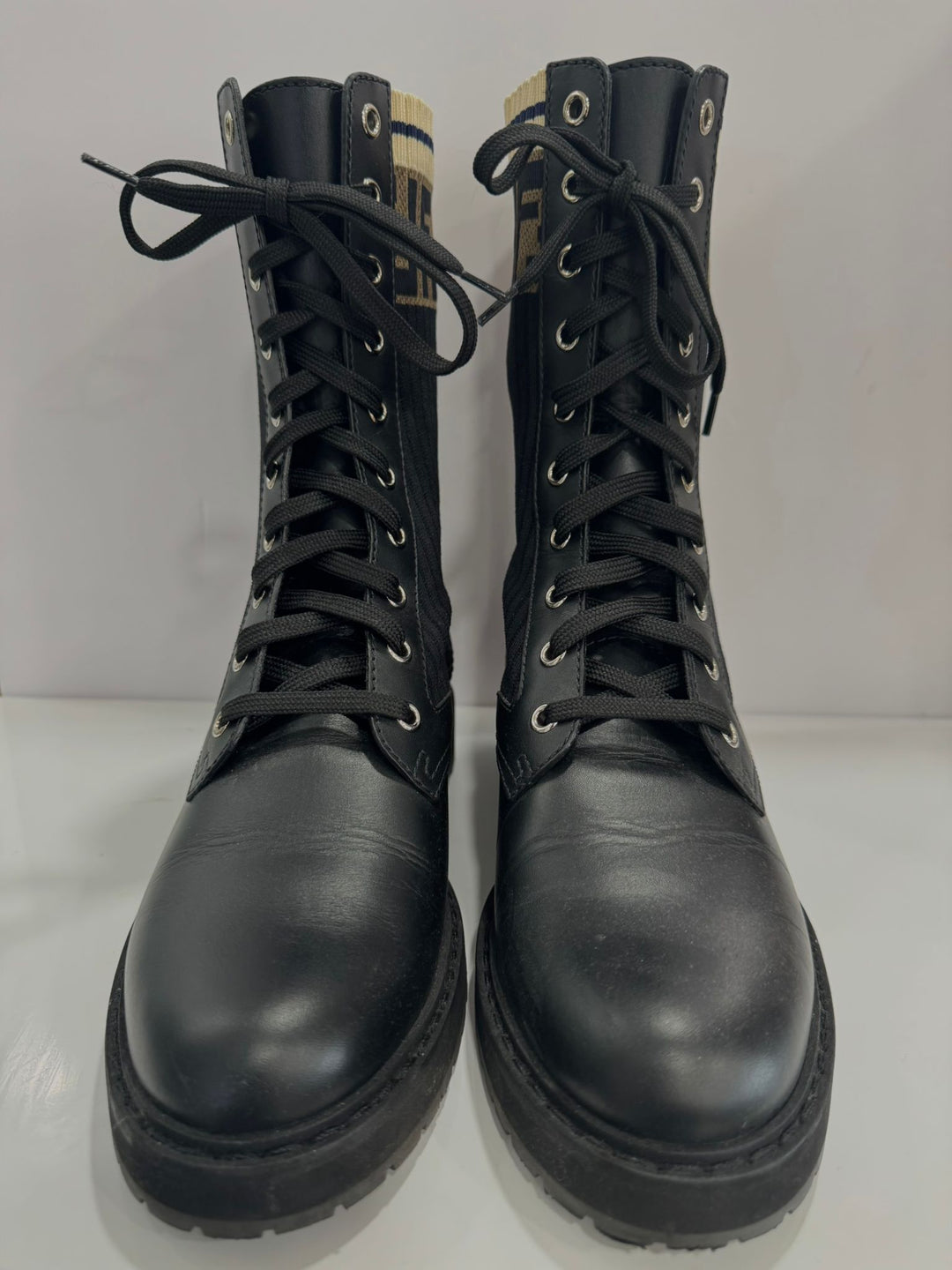 FENDI ROCKOKO COMBAT BOOTS