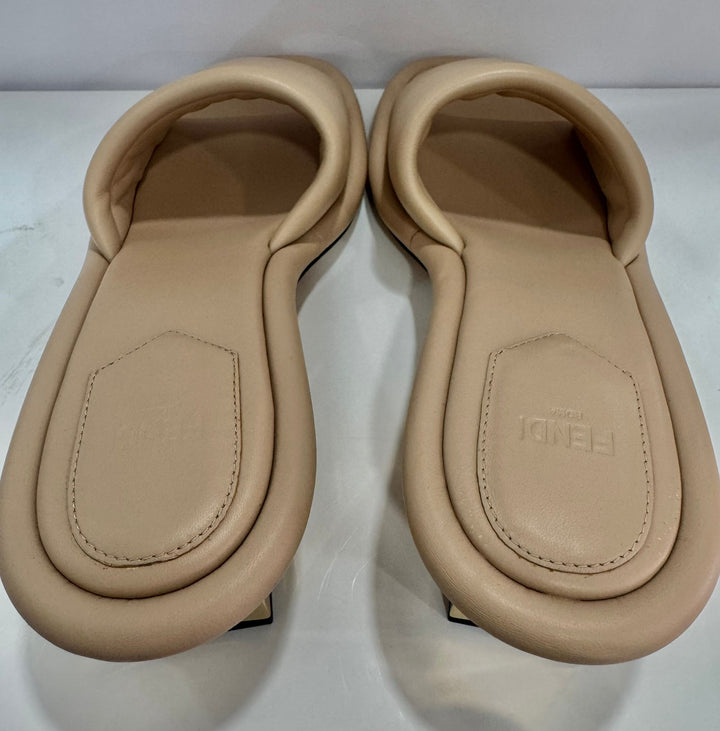 FENDI NAPPA BAGUETTE 60MM SLIDE SANDALS