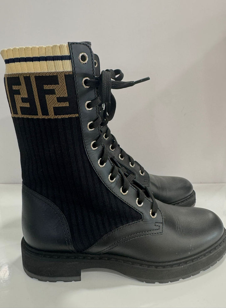 FENDI ROCKOKO COMBAT BOOTS