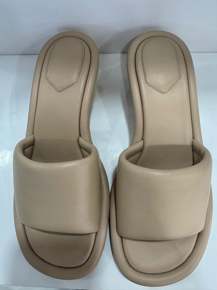 FENDI NAPPA BAGUETTE 60MM SLIDE SANDALS