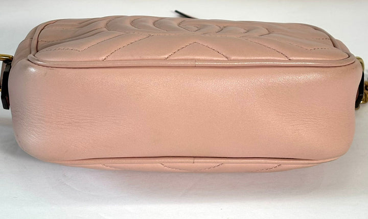 GUCCI GG MARMONT CALFSKIN LEATHER MINI CROSSBODY BAG