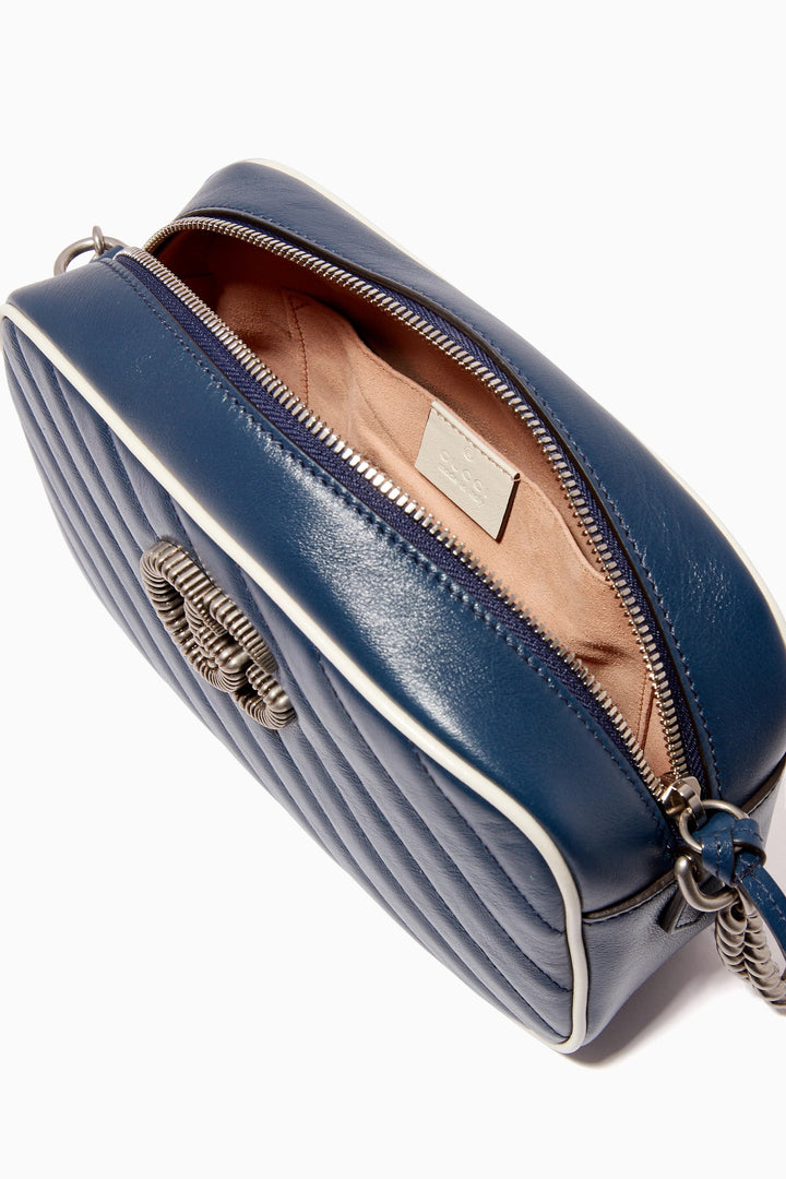 GUCCI GG MARMONT LEATHER SMALL SHOULDER BAG