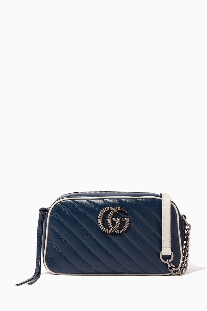 GUCCI GG MARMONT LEATHER SMALL SHOULDER BAG