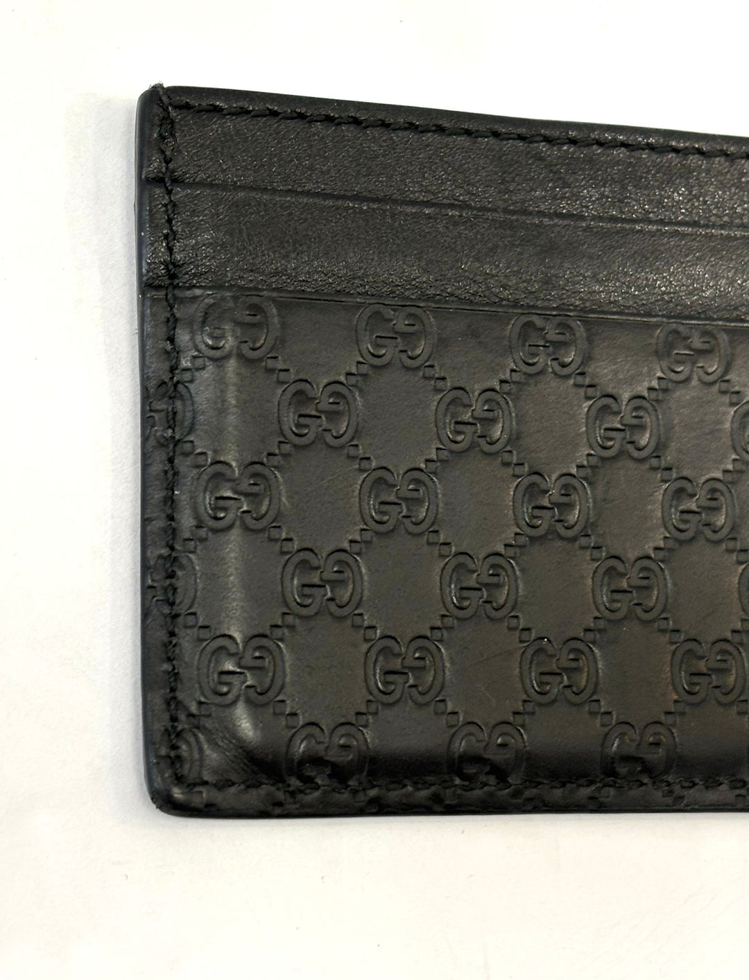 GUCCI MICROGUCCISIMA LEATHER CARD HOLDER