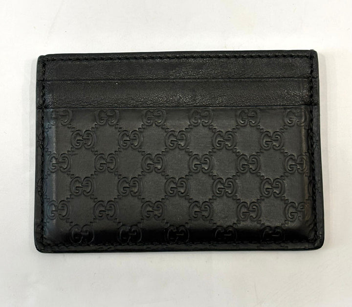 GUCCI MICROGUCCISIMA LEATHER CARD HOLDER
