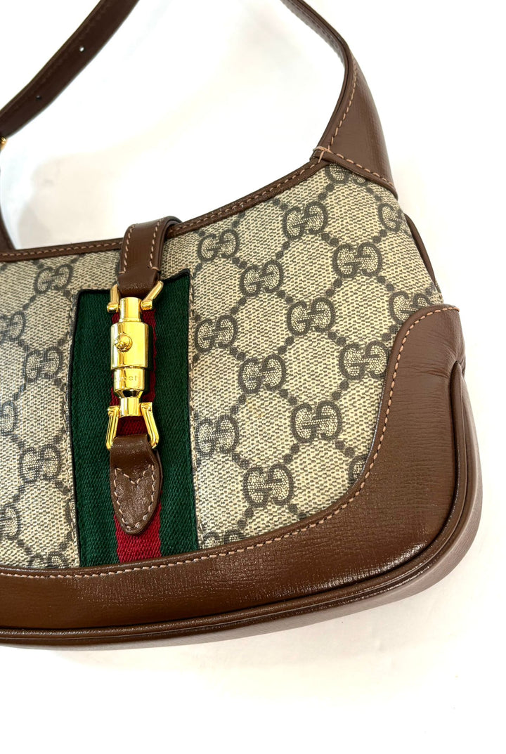 GUCCI GG SUPREME MONOGRAM MINI JACKIE 1961 HOBO BAG