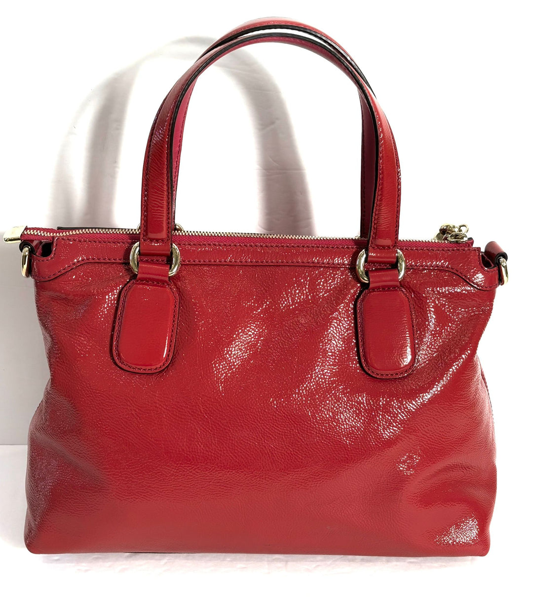 GUCCI GG GLAZED LEATHER SOHO SMALL SHOULDER BAG