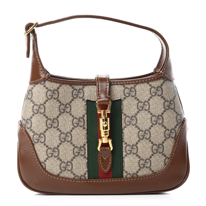 GUCCI GG SUPREME MONOGRAM MINI JACKIE 1961 HOBO BAG