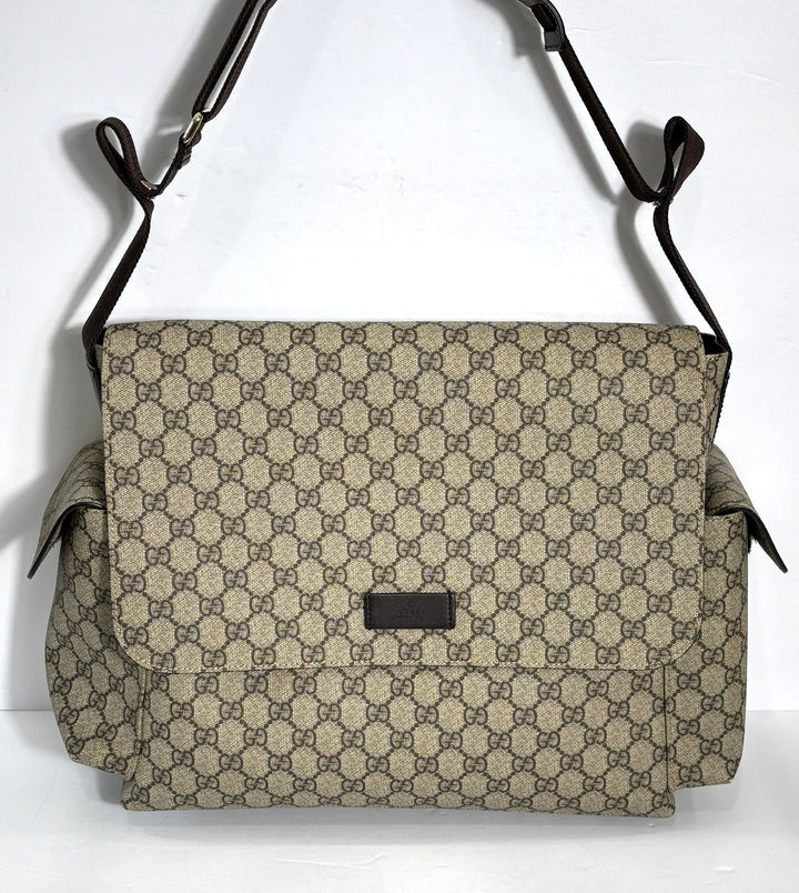 GUCCI GG SUPREME CANVAS PLUS DIAPER BAG