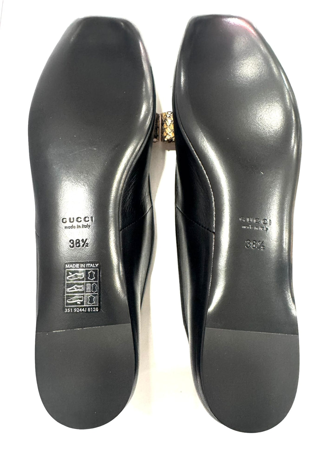GUCCI INTERLOCKING G LEATHER BALLERINA SHOES
