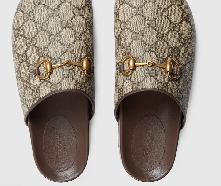 GUCCI GG SUPREME HORSEBIT SLIPPERS
