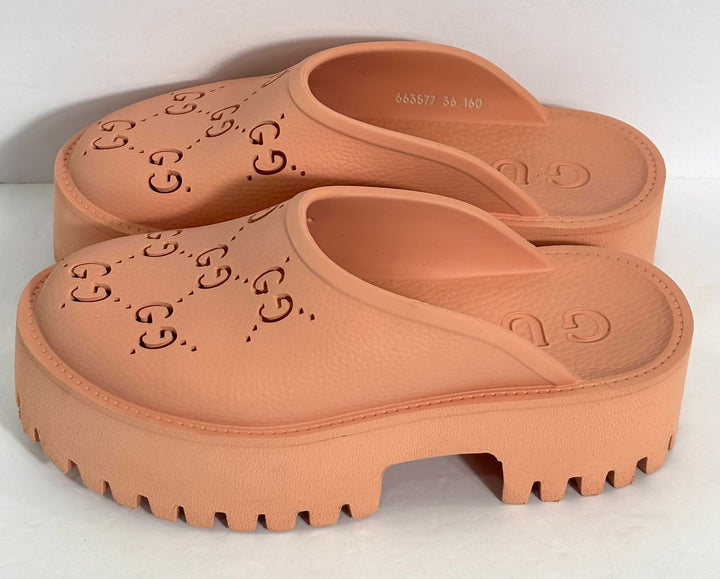 GUCCI ELEA GG LOGO PLATFORM CLOGS