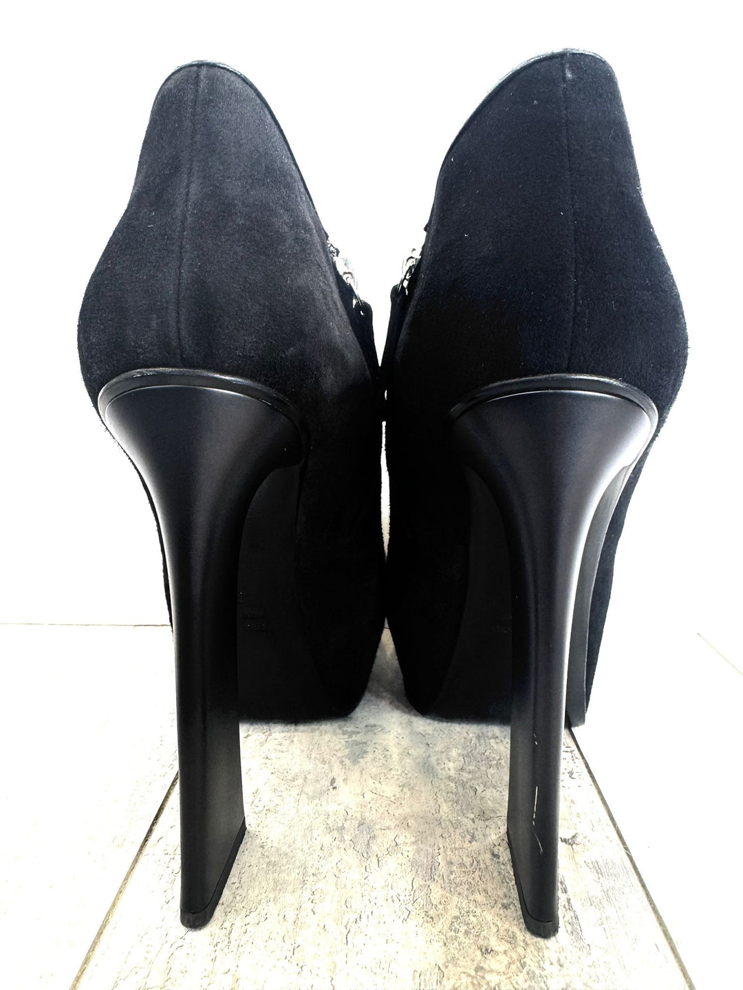 GUISEPPE ZANOTTI SUEDE PLATFORM PUMPS