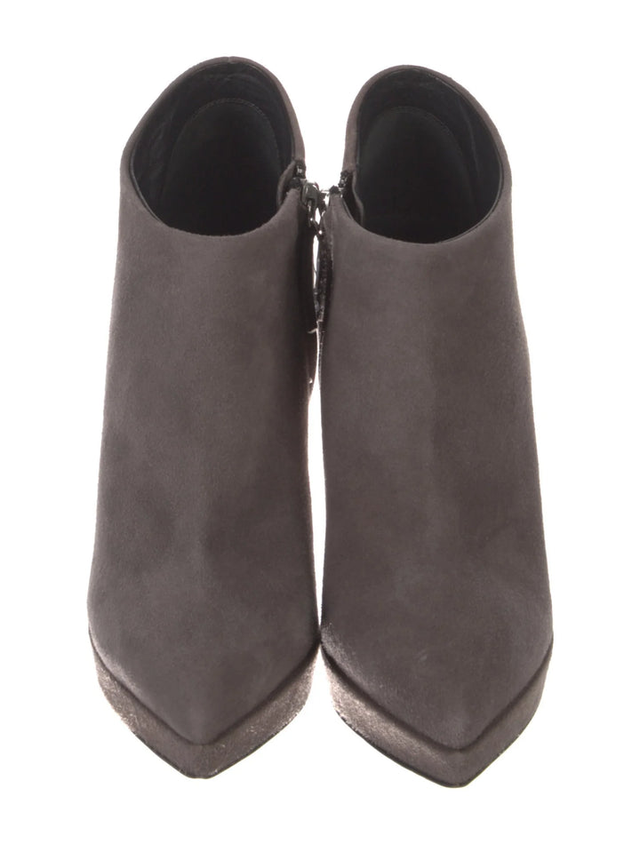 GUISEPPE ZANOTTI SUEDE PLATFORM ANKLE PUMPS