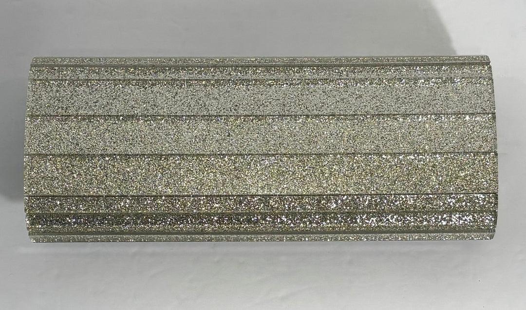 JIMMY CHOO GOLD CLUTCH WITH CHAIN-LINK STRAP