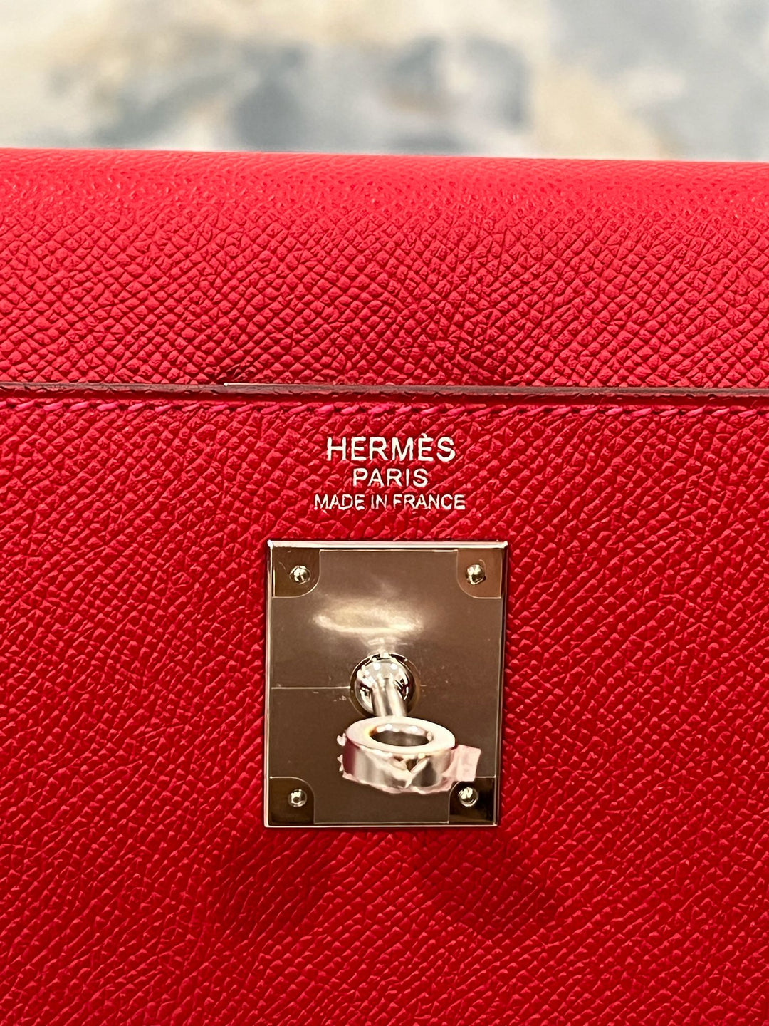 HERMÈS KELLY 32 EPSOM LEATHER ROUGE BAG