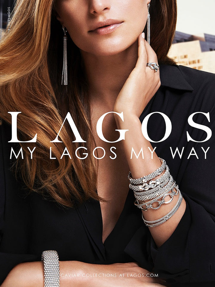 LAGOS STERLING SILVER LARGE LOVE KNOT PENDANT NECKLACE