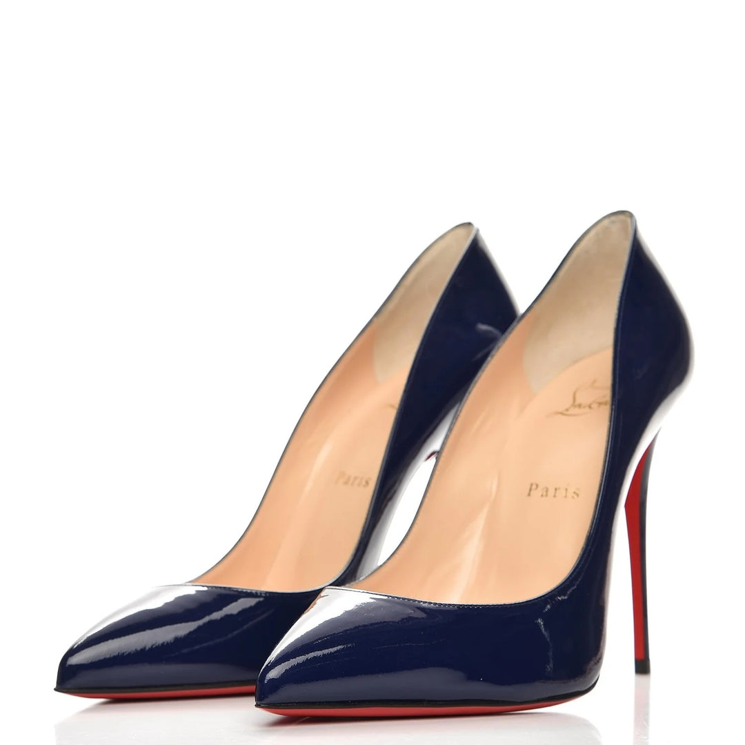 LOUBOUTIN PIGALLE 100 PATENT LEATHER PUMPS