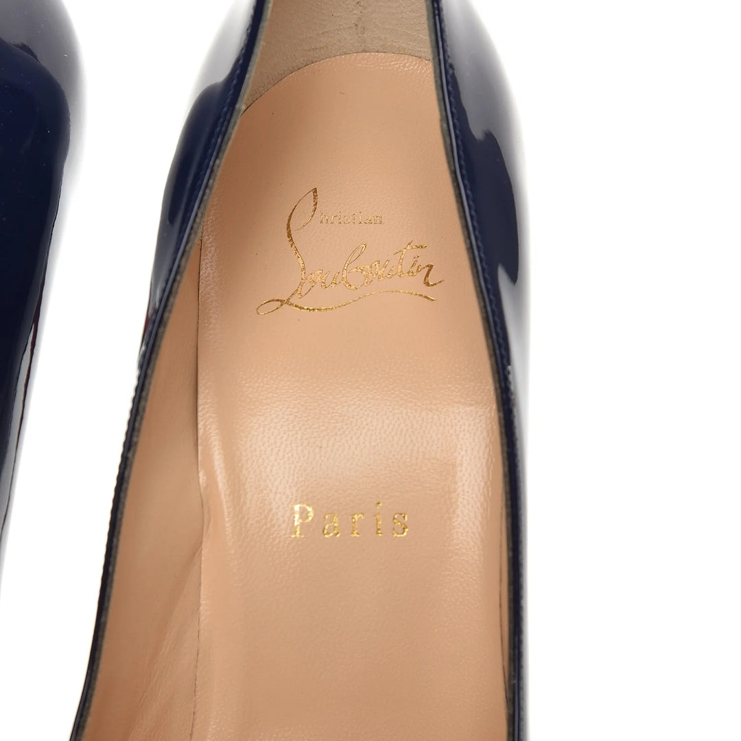 LOUBOUTIN PIGALLE 100 PATENT LEATHER PUMPS