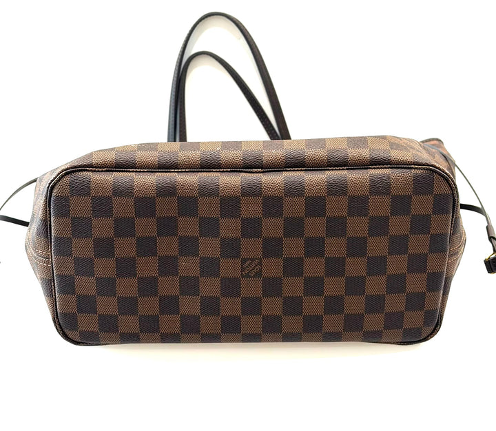 LOUIS VUITTON DAMIER EBENE NEVERFULL MM TOTE BAG-ROSE BALLERINE
