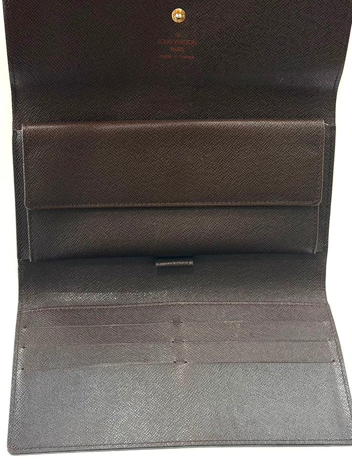 LOUIS VUITTON DAMIER EBENE PORTE TRÉSOR INTERNATIONAL WALLET