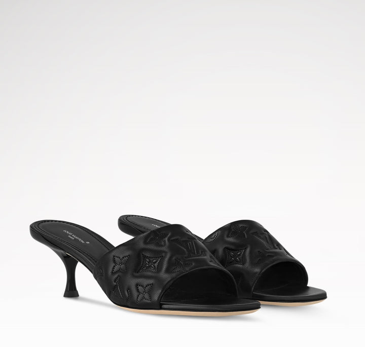 LOUIS VUITTON NEO REVIVAL CALFSKIN LEATHER MULES
