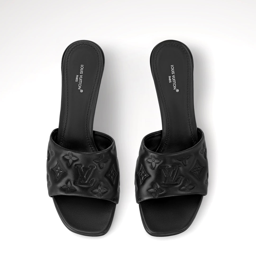 LOUIS VUITTON NEO REVIVAL CALFSKIN LEATHER MULES