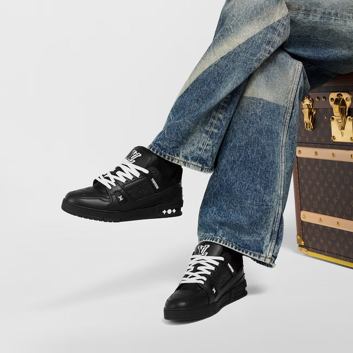 LOUIS VUITTON LV TRAINER EMBOSSED MONOGRAM SNEAKERS